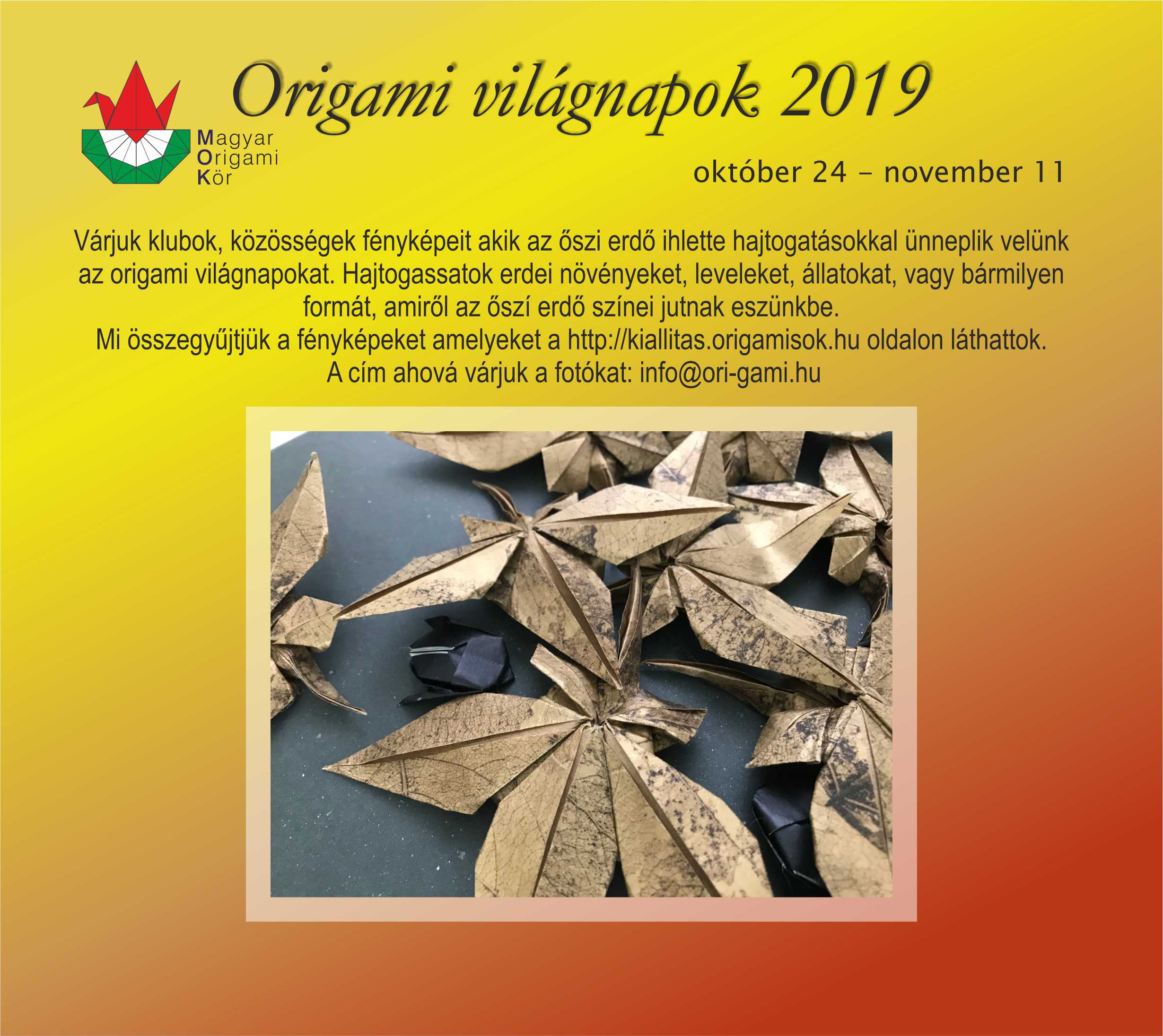 Origami Világnapok 2019